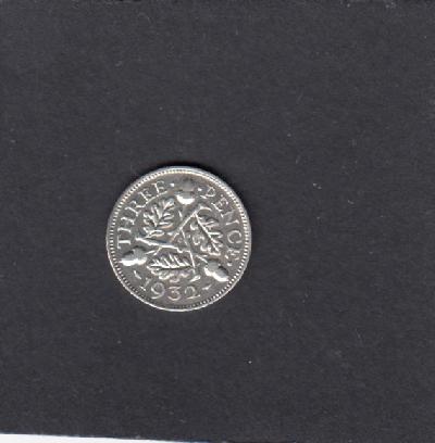 Beschrijving: 3 Pence  GEORGIUS V  